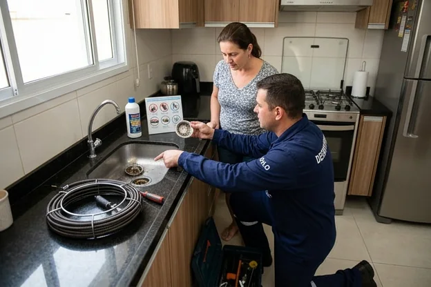 Ambiente residencial saudável que evita entupimentos com drenagem adequada.